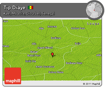 Physical Panoramic Map of Tip Diaye