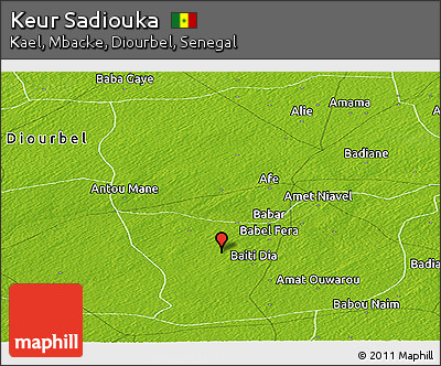 Physical Panoramic Map of Keur Sadiouka