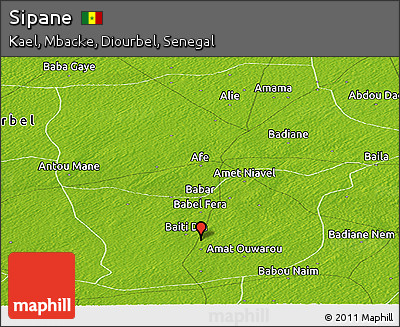Physical Panoramic Map of Sipane