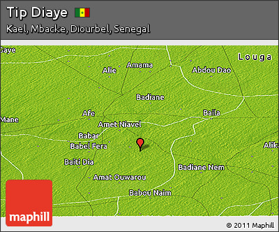 Physical Panoramic Map of Tip Diaye