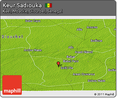 Physical Panoramic Map of Keur Sadiouka