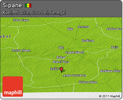 Physical Panoramic Map of Sipane