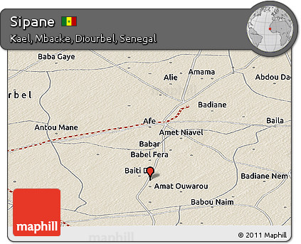 Shaded Relief Panoramic Map of Sipane