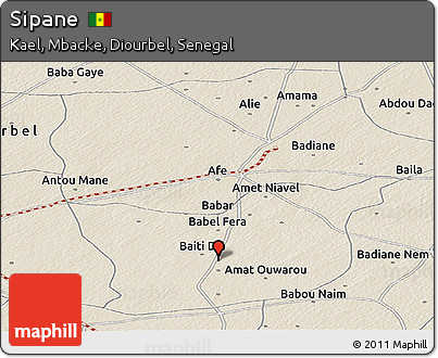 Shaded Relief Panoramic Map of Sipane