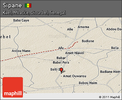 Shaded Relief Panoramic Map of Sipane