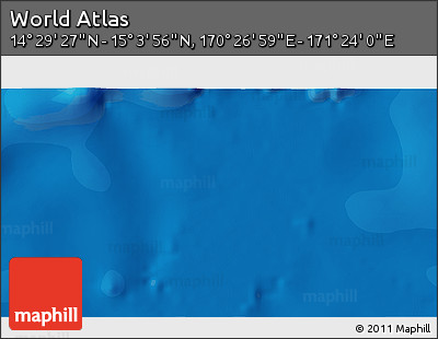Political 3D Map of the Area around 14° 46' 42" N, 170° 55' 30" E