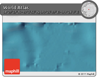 Satellite 3D Map of the Area around 14° 46' 42" N, 170° 55' 30" E