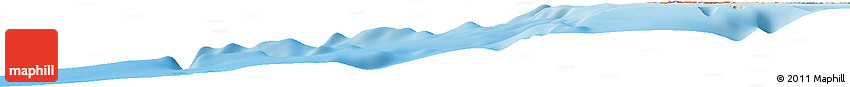 Shaded Relief Horizon Map of Gorée