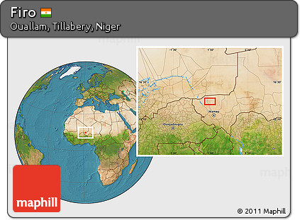 Satellite Location Map of Firo