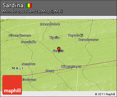 Physical Panoramic Map of Sardina