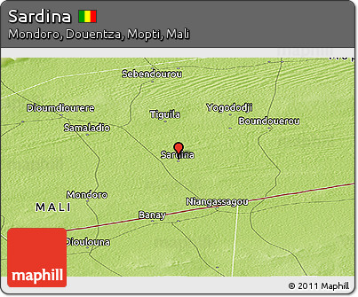 Physical Panoramic Map of Sardina