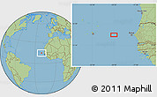 Savanna Style Location Map of the area around 14° 46' 42" N, 20° 19' 30" W