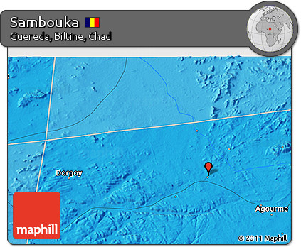 Political 3D Map of Sambouka