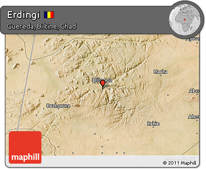 Satellite 3D Map of Erdingi