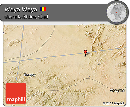 Satellite 3D Map of Waya Waya