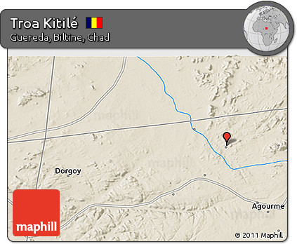 Shaded Relief 3D Map of Troa Kitilé