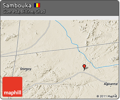Shaded Relief 3D Map of Sambouka