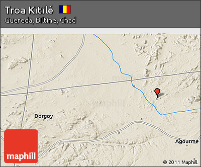 Shaded Relief 3D Map of Troa Kitilé