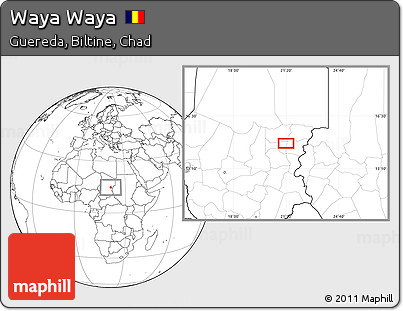 Blank Location Map of Waya Waya
