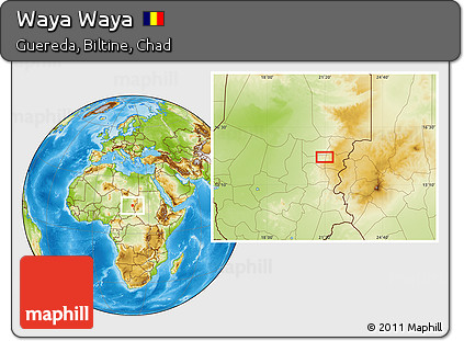 Physical Location Map of Waya Waya