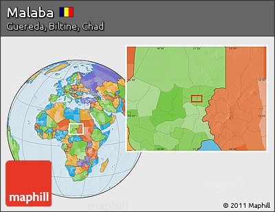 Political Location Map of Malaba