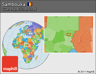Political Location Map of Sambouka