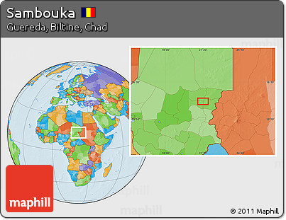 Political Location Map of Sambouka