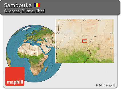 Satellite Location Map of Sambouka