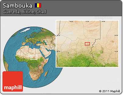 Satellite Location Map of Sambouka