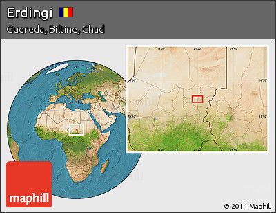 Satellite Location Map of Erdingi