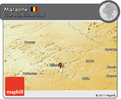 Physical Panoramic Map of Maraoné