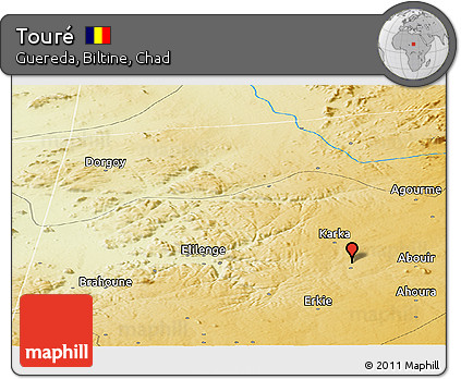 Physical Panoramic Map of Touré