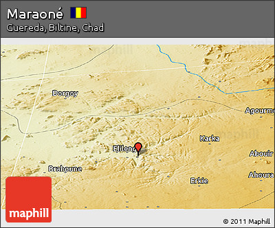Physical Panoramic Map of Maraoné