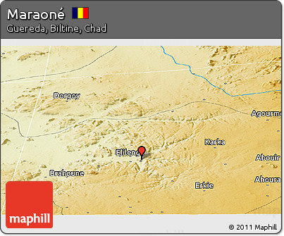 Physical Panoramic Map of Maraoné