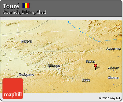Physical Panoramic Map of Touré
