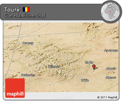 Satellite Panoramic Map of Touré