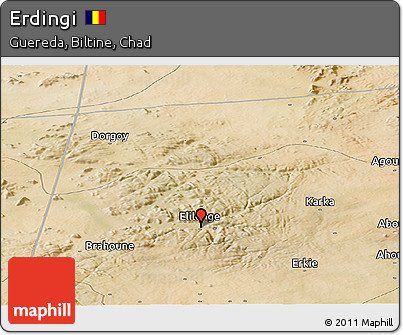 Satellite Panoramic Map of Erdingi