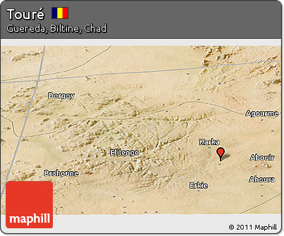 Satellite Panoramic Map of Touré