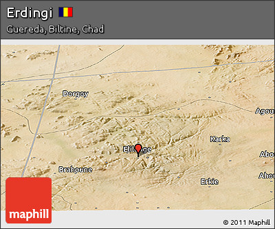 Satellite Panoramic Map of Erdingi