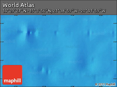 Physical Map of the Area around 14° 46' 42" N, 21° 10' 29" W