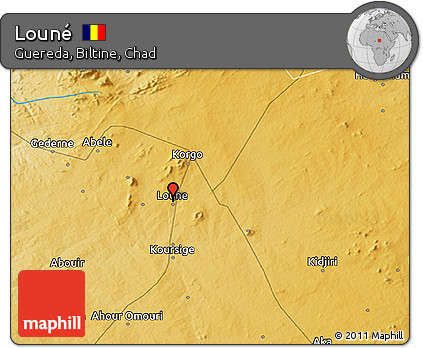 Physical 3D Map of Louné