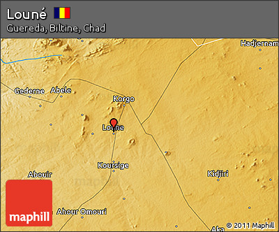 Physical 3D Map of Louné