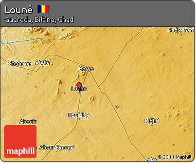 Physical 3D Map of Louné
