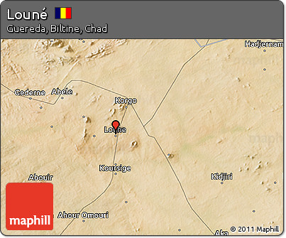 Satellite 3D Map of Louné