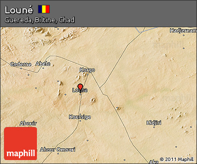 Satellite 3D Map of Louné