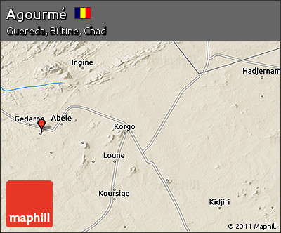 Shaded Relief 3D Map of Agourmé
