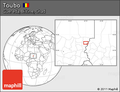 Blank Location Map of Toubo