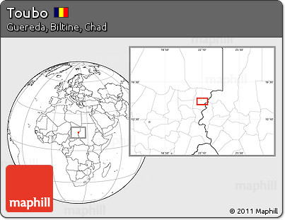 Blank Location Map of Toubo