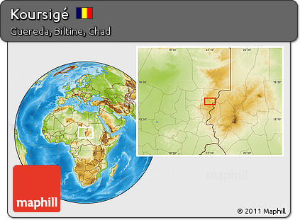 Physical Location Map of Koursigé