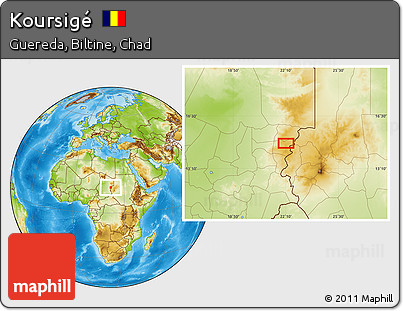 Physical Location Map of Koursigé